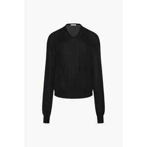 The Row top sweater gaius black cashmere xs NWT $1590 quiet luxury old money